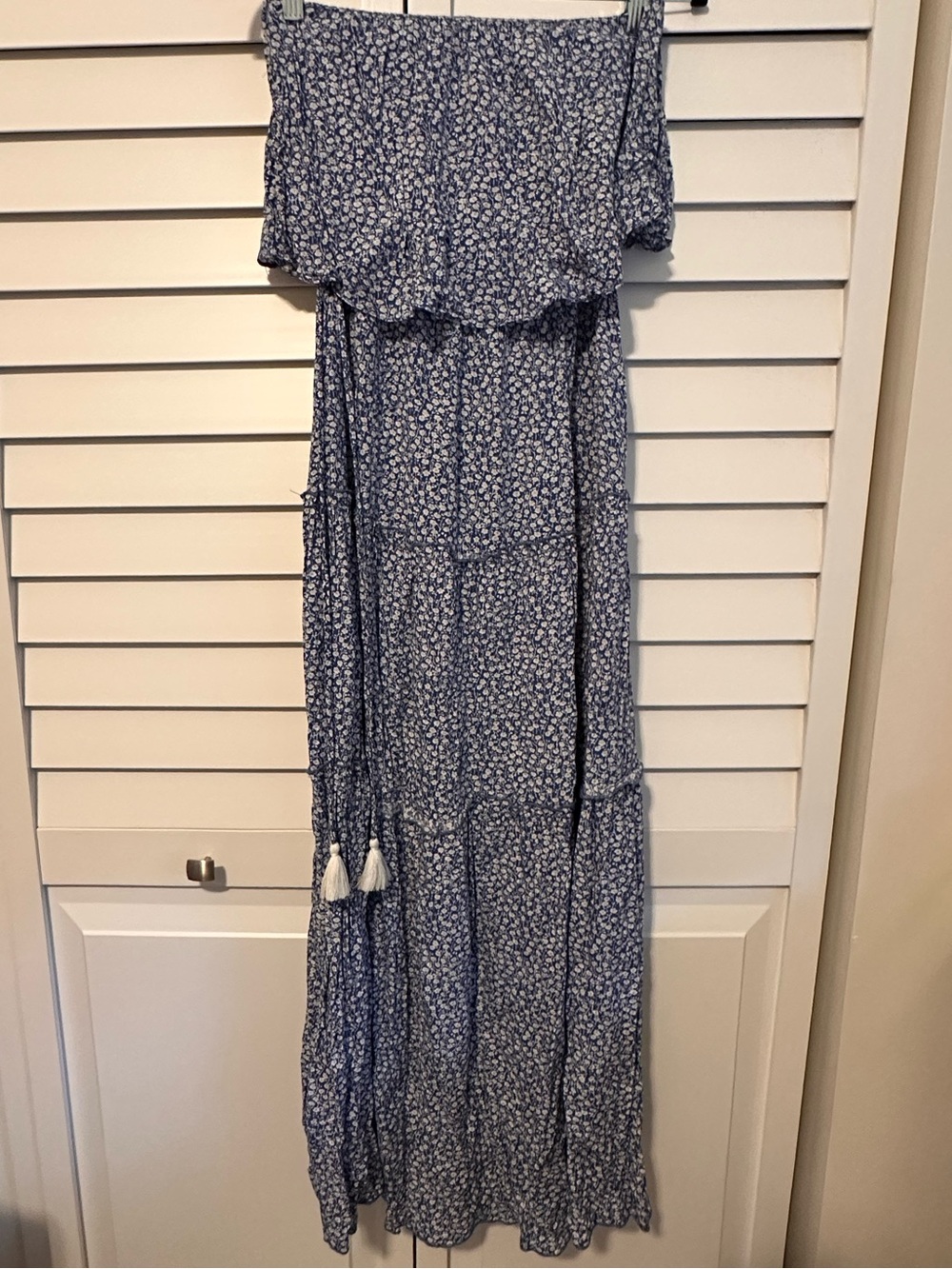 Blue Floral Print Dress